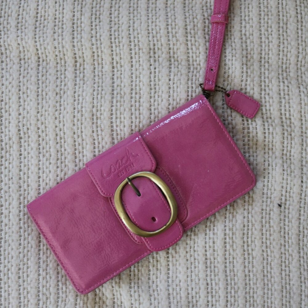 Pink Coach Clutch